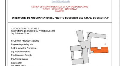 12.02.01. – Adeguamento Pronto Soccorso – P.O. Di Cristina – Ospedale dei Bambini – Palermo